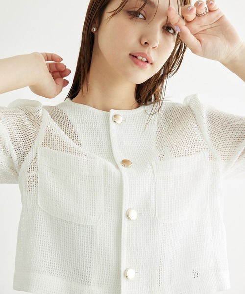 【美品】ノーカラージャケット シルク　フリル付き　ロペピクニック ROPE' PICNIC ロペピクニック オフィシャルサイト
