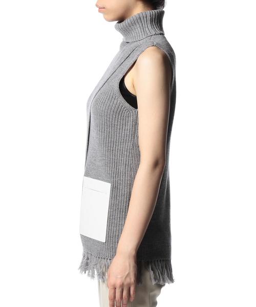 astraet ノースリーブニット ASTRAET＞3G アゼ ノースリーブニット