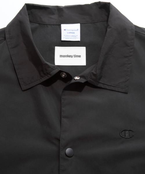 MONKEY TIME(モンキータイム)の「<monkey time×Champion(チャンピオン)> ∴ LONG C/JKT/コーチジャケット ◆(ナイロンジャケット・メンズ・ブラック/ネイビー・SMALL/MEDIUM/LARGE)」の10枚目の写真