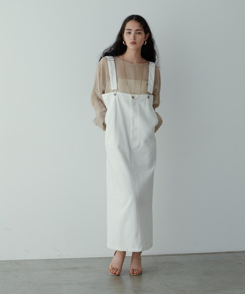 LARUTA（ラルータ）の「【LARUTA】シアー麻タッチスリット付プルオーバー（Tシャツ/カットソー・レディース・ベージュ/イエロー/オフホワイト/ブラック・FREE）」の14枚目の写真