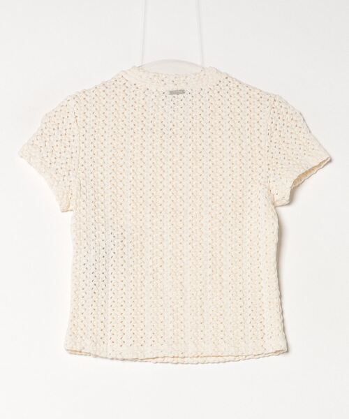 ALLSAINTS（オールセインツ）の「KARMA CROCHET STEVIE SLIM FIT T-SHIRT | KARMA クロシェ スティービー スリム フィット Tシャツ（Tシャツ/カットソー・レディース・ホワイト・6/2/4/8/10/12）」の8枚目の写真
