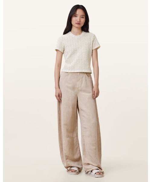 ALLSAINTS(オールセインツ)の「KARMA CROCHET STEVIE SLIM FIT T-SHIRT | KARMA クロシェ スティービー スリム フィット Tシャツ(Tシャツ/カットソー・レディース・ホワイト・6/2/4/8/10/12)」の12枚目の写真