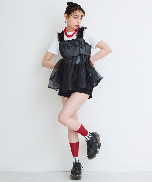 【セール】【SINN】Narcissusオリジナル オーガンジーフリルビスチェ（ベスト）｜Narcissus（ナルシス）