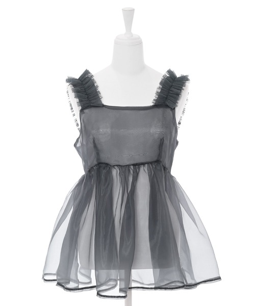 【セール】【SINN】Narcissusオリジナル オーガンジーフリルビスチェ（ベスト）｜Narcissus（ナルシス）