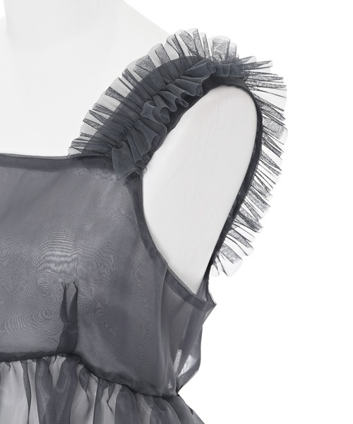 【セール】【SINN】Narcissusオリジナル オーガンジーフリルビスチェ（ベスト）｜Narcissus（ナルシス）