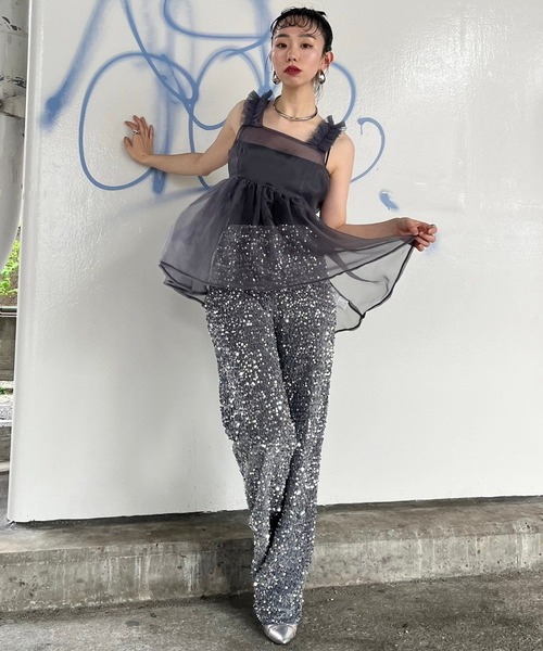 【セール】【SINN】Narcissusオリジナル オーガンジーフリルビスチェ（ベスト）｜Narcissus（ナルシス）