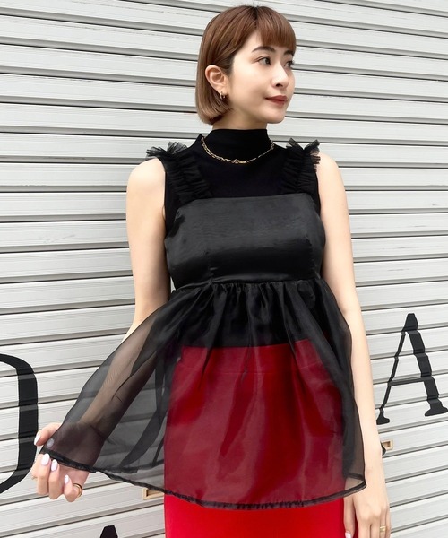 【セール】【SINN】Narcissusオリジナル オーガンジーフリルビスチェ（ベスト）｜Narcissus（ナルシス）