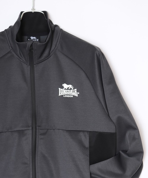 LONSDALE(ロンズデール)の「LONSDALE ポリニット 配色切替 バックプリント ZIPパーカー(ジャージ・メンズ・ブラック/チャコール・LL/M)」の15枚目の写真