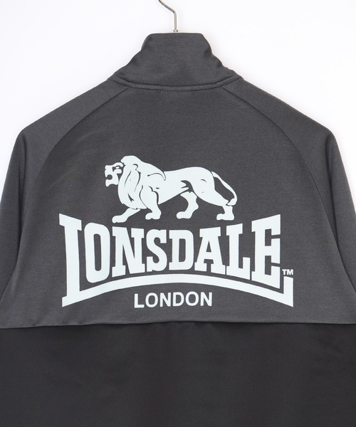 LONSDALE(ロンズデール)の「LONSDALE ポリニット 配色切替 バックプリント ZIPパーカー(ジャージ・メンズ・ブラック/チャコール・LL/M)」の18枚目の写真