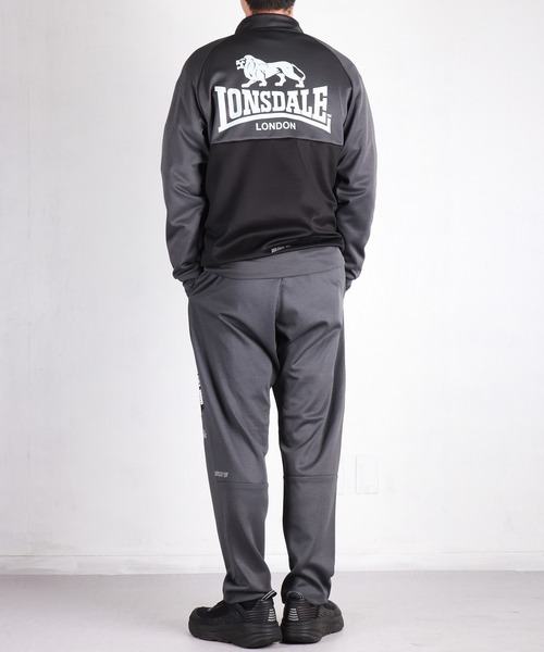 LONSDALE(ロンズデール)の「LONSDALE ポリニット 配色切替 バックプリント ZIPパーカー(ジャージ・メンズ・ブラック/チャコール・LL/M)」の12枚目の写真