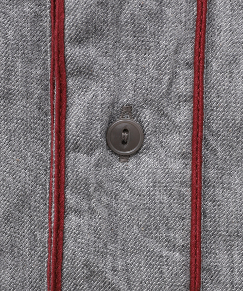 Nigel Cabourn（ナイジェルケーボン）の「NIGEL CABOURN / ナイジェルケーボン BASEBALL SHIRT S/S TYPE2（シャツ/ブラウス・メンズ・ブラウン系その他/ライトグレー・48/50）」の17枚目の写真