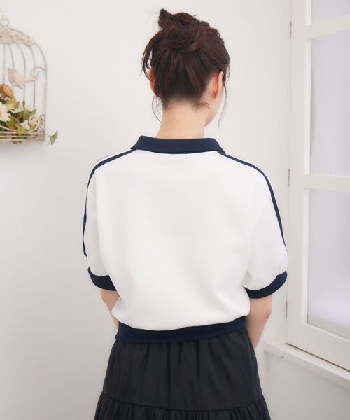 ems excite(エムズエキサイト)の「ショートトラックJK(Tシャツ/カットソー・レディース・ブラック/ブルー/オフホワイト・FREE)」の11枚目の写真