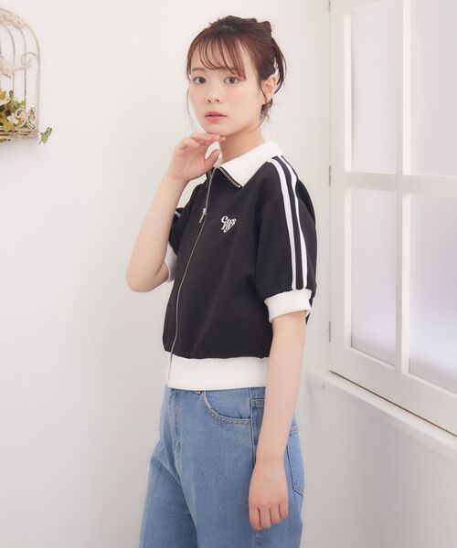 ems excite(エムズエキサイト)の「ショートトラックJK(Tシャツ/カットソー・レディース・ブラック/ブルー/オフホワイト・FREE)」の18枚目の写真