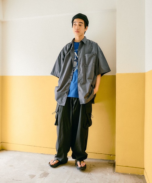 niko and...（ニコアンド）の「ナイロンコットンミリタリーカーゴパンツ（カーゴパンツ・メンズ・カーキ/ブラック/ベージュ・MEDIUM/LARGE）」の6枚目の写真