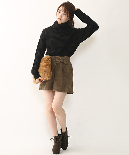 one after another NICE CLAUP(ワンアフターアナザーナイスクラップ)の「【non-no1月号掲載 ナイスクラップ】ざっくりタートルニット(ニット/セーター・レディース・オフホワイト/ブラック/トップグレー/サックスブルー・FREE)」の13枚目の写真