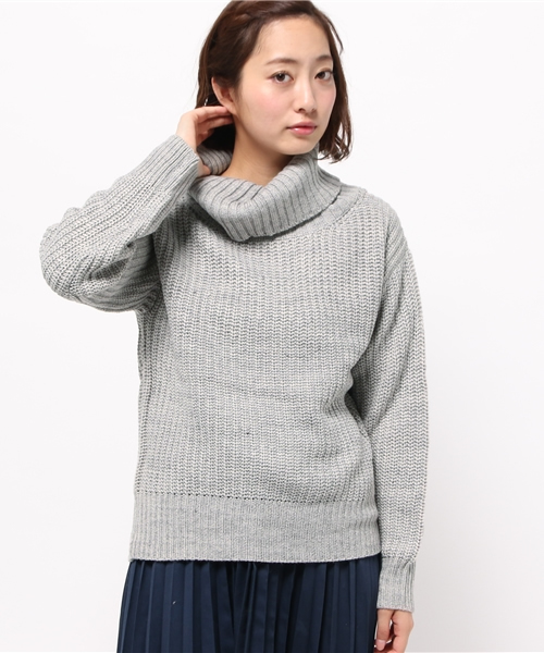 one after another NICE CLAUP(ワンアフターアナザーナイスクラップ)の「【non-no1月号掲載 ナイスクラップ】ざっくりタートルニット(ニット/セーター・レディース・オフホワイト/ブラック/トップグレー/サックスブルー・FREE)」の16枚目の写真