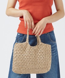 Moon Bird（ムーンバード）の「【Swaraj/スワラージ】マクラメメタリックバッグ / ハンドバッグ / ハンドメイド（ハンドバッグ）」