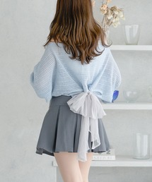 2way mesh ribbon tops / 2wayメッシュリボントップス