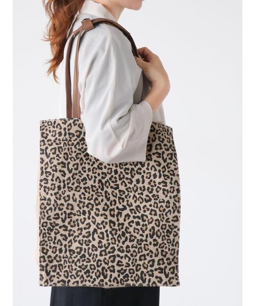 Lugnoncure（ルノンキュール）の「ジュートプリントトートバッグ（ハンドバッグ・レディース・ブラック/ベージュ・F）」の2枚目の写真