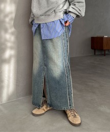 feepur | サイドフリンジナローデニムスカート(デニムスカート)