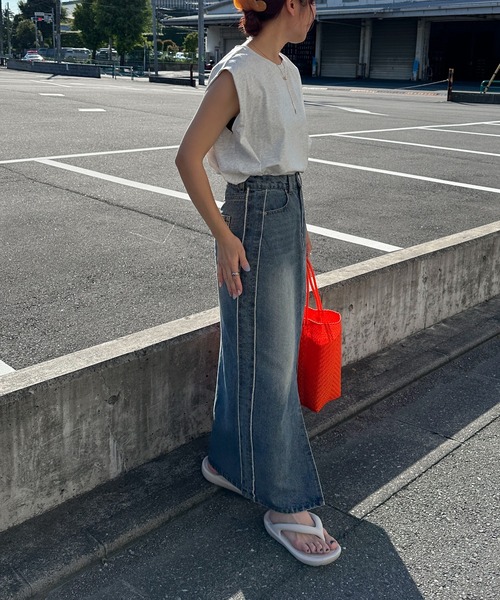 feepur（フェピュール）の「サイドフリンジナローデニムスカート（デニムスカート・レディース・ブラック/グレー/ブルー・SMALL/MEDIUM）」の21枚目の写真