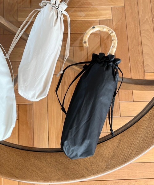 Me%（ミィパーセント）の「【晴雨兼用傘】フリルミニカサ 102559（折りたたみ傘・レディース・ブラック/ベージュ/アイボリー・FREE）」の2枚目の写真