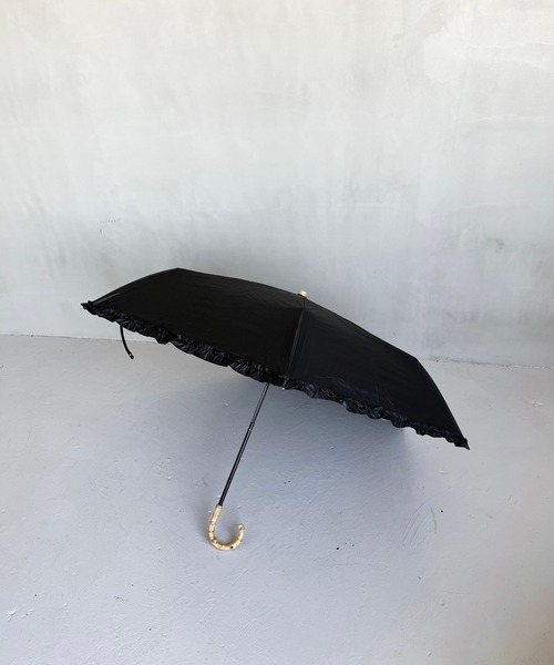 Me%（ミィパーセント）の「【晴雨兼用傘】フリルミニカサ 102559（折りたたみ傘・レディース・ブラック/ベージュ/アイボリー・FREE）」の12枚目の写真