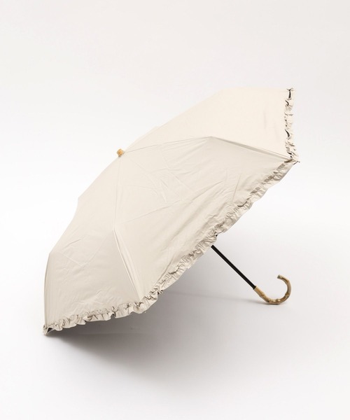 Me%（ミィパーセント）の「【晴雨兼用傘】フリルミニカサ 102559（折りたたみ傘・レディース・ブラック/ベージュ/アイボリー・FREE）」の20枚目の写真