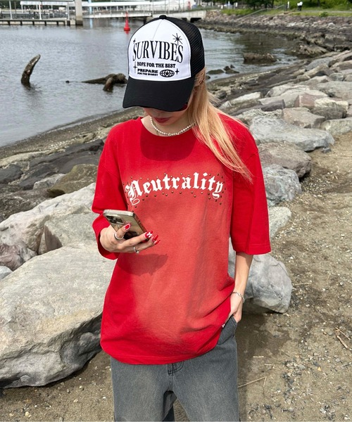 sedacle(セダクル)の「フロント加工スタッズTEE(Tシャツ/カットソー・メンズ・ブラック/グレー/ネイビー/ピンク/レッド・SMALL/MEDIUM/LARGE)」の5枚目の写真