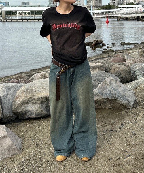 sedacle(セダクル)の「フロント加工スタッズTEE(Tシャツ/カットソー・メンズ・ブラック/グレー/ネイビー/ピンク/レッド・SMALL/MEDIUM/LARGE)」の21枚目の写真
