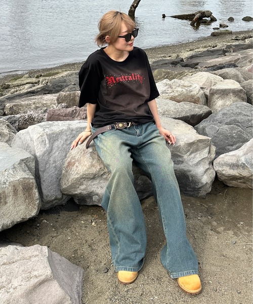 sedacle(セダクル)の「フロント加工スタッズTEE(Tシャツ/カットソー・メンズ・ブラック/グレー/ネイビー/ピンク/レッド・SMALL/MEDIUM/LARGE)」の22枚目の写真