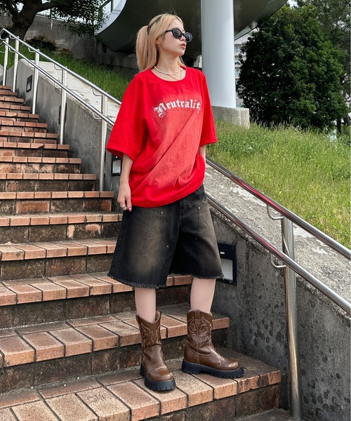 sedacle(セダクル)の「フロント加工スタッズTEE(Tシャツ/カットソー・メンズ・ブラック/グレー/ネイビー/ピンク/レッド・SMALL/MEDIUM/LARGE)」の11枚目の写真