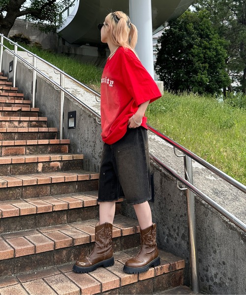 sedacle(セダクル)の「フロント加工スタッズTEE(Tシャツ/カットソー・メンズ・ブラック/グレー/ネイビー/ピンク/レッド・SMALL/MEDIUM/LARGE)」の12枚目の写真