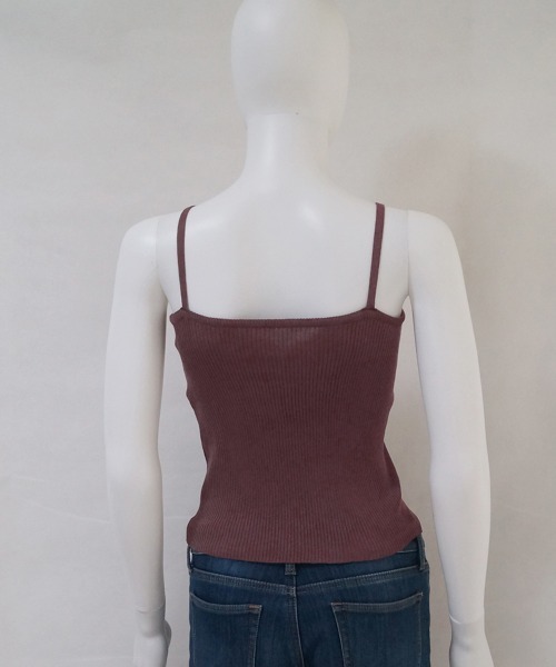 Miniministore(ミニミニストア)の「キャミソール フロントVカット 春秋夏(キャミソール・レディース・ブラック/カーキ/グレー/ダークブラウン/ホワイト・FREE)」の11枚目の写真
