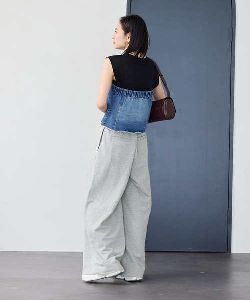 JOURNAL STANDARD(ジャーナルスタンダード)の「裏毛ワイドパンツ(スウェットパンツ・レディース・グレー・FREE)」の5枚目の写真