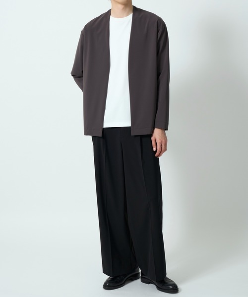 STUDIOUS（ステュディオス）の「【STUDIOUS×UNITED TOKYO】 DRY AIR カーディガン 防シワ/伸縮性/セットアップ着用可能（ノーカラージャケット・メンズ・ダークグレー/ブラック・1/2）」の16枚目の写真