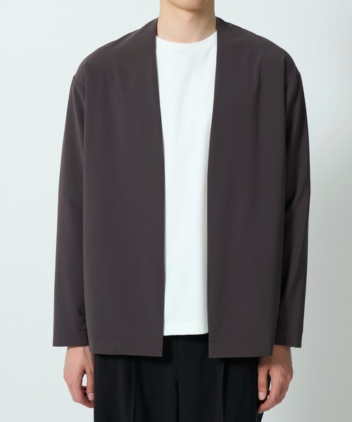 STUDIOUS（ステュディオス）の「【STUDIOUS×UNITED TOKYO】 DRY AIR カーディガン 防シワ/伸縮性/セットアップ着用可能（ノーカラージャケット・メンズ・ダークグレー/ブラック・1/2）」の19枚目の写真