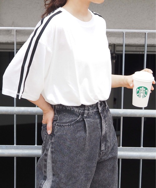 tiptop（ティップトップ）の「アソートスラブシアーBIGTシャツ（Tシャツ/カットソー・レディース・ブルー/ホワイト系その他/ブラック系その他/オフホワイト/ブラック・FREE）」の20枚目の写真