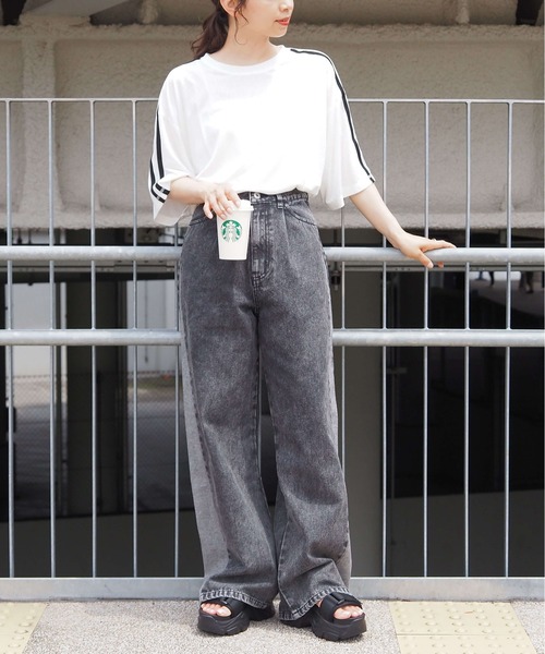 tiptop（ティップトップ）の「アソートスラブシアーBIGTシャツ（Tシャツ/カットソー・レディース・ブルー/ホワイト系その他/ブラック系その他/オフホワイト/ブラック・FREE）」の22枚目の写真