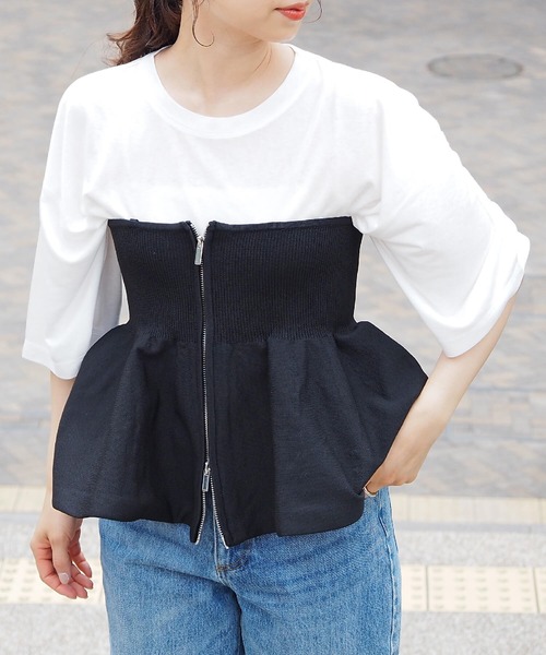 tiptop（ティップトップ）の「アソートスラブシアーBIGTシャツ（Tシャツ/カットソー・レディース・ブルー/ホワイト系その他/ブラック系その他/オフホワイト/ブラック・FREE）」の8枚目の写真
