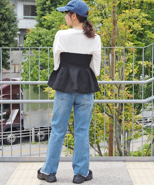 tiptop（ティップトップ）の「アソートスラブシアーBIGTシャツ（Tシャツ/カットソー・レディース・ブルー/ホワイト系その他/ブラック系その他/オフホワイト/ブラック・FREE）」の12枚目の写真