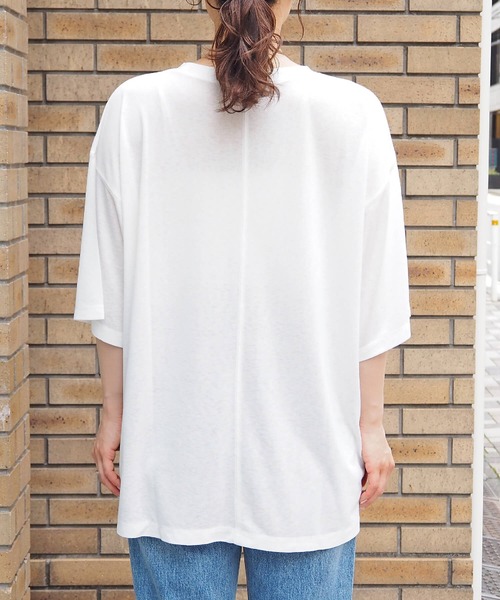 tiptop（ティップトップ）の「アソートスラブシアーBIGTシャツ（Tシャツ/カットソー・レディース・ブルー/ホワイト系その他/ブラック系その他/オフホワイト/ブラック・FREE）」の14枚目の写真