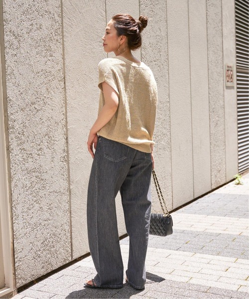 B.C STOCK（ベーセーストック）の「《追加3》リネンコットンベスト（ベスト・レディース・ベージュ/ホワイト/ブラック・FREE）」の16枚目の写真