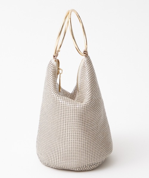 AIMER（エメ）の「【WEB限定】メタルメッシュハンドルバッグ（ハンドバッグ・レディース・シルバー/ベージュ/ブラック・FREE）」の5枚目の写真