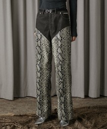 PRANK PROJECT | 【24AUTUMN PRE ORDER】マルチファブリックフェイクレザーパンツ / Multi Fabric Faux Leather Pants(その他パンツ)