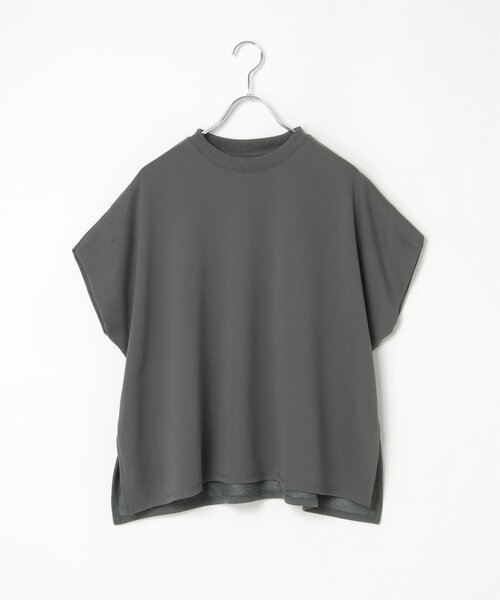 notch.(ノッチ)の「フレンチスリーブボックスTシャツ(Tシャツ/カットソー・レディース・ダークグレー/チャコール/ライトグレー/ホワイト/オフホワイト・M)」の5枚目の写真