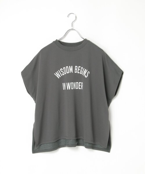 notch.(ノッチ)の「フレンチスリーブボックスTシャツ(Tシャツ/カットソー・レディース・ダークグレー/チャコール/ライトグレー/ホワイト/オフホワイト・M)」の4枚目の写真