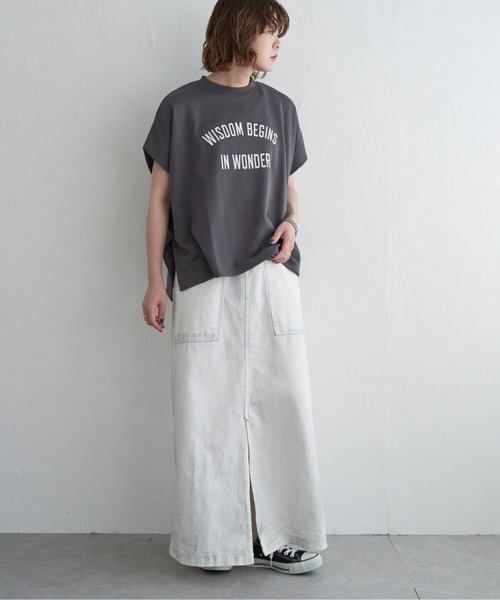 セール】フレンチスリーブボックスTシャツ（Tシャツ/カットソー
