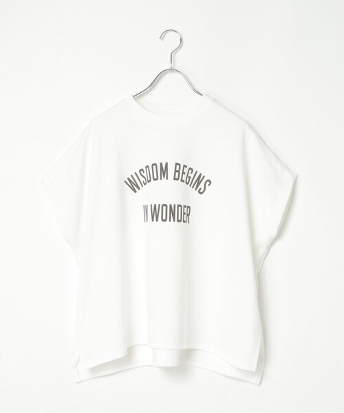 美品MORABITO BlancフレンチスリーブサイドギャザーカットソーTシャツ 美品MORABITO BlancフレンチスリーブサイドギャザーカットソーT
