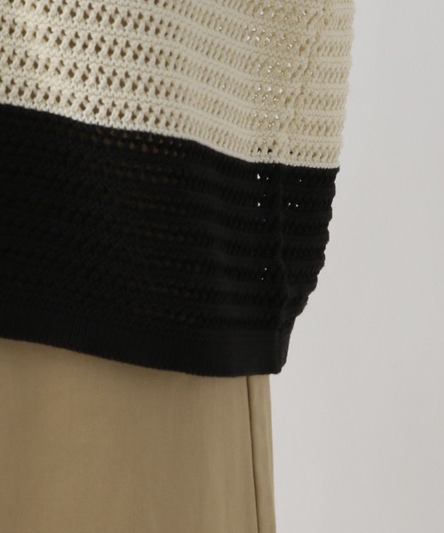 LEPSIM(レプシィム)の「7ゲージラガーメッシュプルオーバー 123532(ニット/セーター・レディース・オフホワイト/ブラウン/グリーン・FREE)」の19枚目の写真